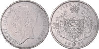 20 Francs, 20 Frank 1932 Brussels Belgien Münze, Albert I, Brussels, Tranche A, SS SS