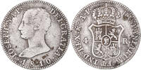 Spanien 4 Réales Münze, Joseph Napolean, Madrid, S+, Silber, KM:540.1 -