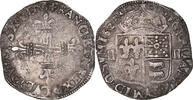 Frankreich 1/4 d'écu de Béarn Münze, Louis XIII, Morlaas, SS, Silber -