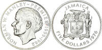 Jamaica 5 Dollars Münze, Elizabeth II, Franklin Mint, USA, Proof, STGL -