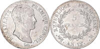 Frankreich 5 Francs Münze, Napoléon I, Toulouse, VZ, Silber -