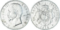 Frankreich 5 Francs Münze, Napoleon III, Paris, S+, Silber, KM:782.1 -