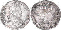 Frankreich 20 Sols, 1/6 ECU Münze, Louis XV, 1/6 Écu (XX – S) de France-Navarre, 20 Sols -