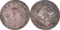 Frankreich 2 Sols Münze, Louis XV, Double sol (2 sous) en billon -