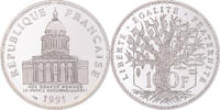 Frankreich 100 Francs Münze, Panthéon, Paris, STGL, Silber, KM:951.1 -