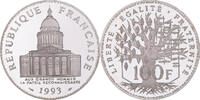 Frankreich 100 Francs Münze, Panthéon, Paris, STGL, Silber, KM:951.1 -