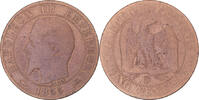 Frankreich 5 Centimes Münze, Napoleon III, Lyon, Chien / Dog, SGE+ -