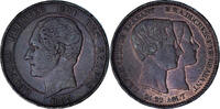 Belgien Module 10 Centimes Münze, Leopold I, SS+, Kupfer -