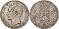Belgien 5 Francs, 5 Frank Münze, Leopold I, Brussels, SS, Silber, KM:17 -