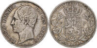 Belgien 5 Francs, 5 Frank Münze, Leopold I, Brussels, SS, Silber, KM:17 -