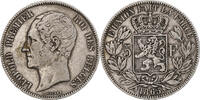 Belgien 5 Francs, 5 Frank Münze, Leopold I, Brussels, SS, Silber, KM:17 -