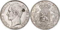 Belgien 5 Francs, 5 Frank Münze, Leopold I, Brussels, SS, Silber, KM:17 -