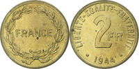 Frankreich 2 Francs France Libre, Philadelphia, VZ, Messing, KM:905 -