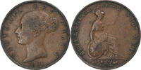 Großbritannien 1/2 Penny Victoria, S+, Kupfer, KM:726 -