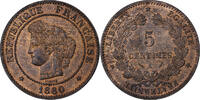 Frankreich 5 Centimes Cérès, Paris, faisceau, Bronze, VZ+ -