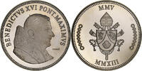 Vatikanstadt Medaille Le Pape Benoit XVI, Kupfer-Nickel, Proof, ESSAI -