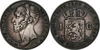 Niederlande Gulden William II, Silber, SS, KM:66 -