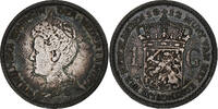 Niederlande Gulden Wilhelmina I, Silber, S+, KM:148 -