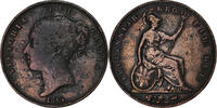 Großbritannien Penny Victoria, Kupfer, S+, KM:739 -