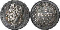Belgien 1/2 Franc Leopold I, Silber, S+, KM:6 -