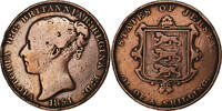 Jersey 1/13 Shilling Victoria, Heaton, Kupfer, S, KM:3 -
