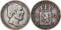 Niederlande Gulden William III, Silber, S+, KM:93 -
