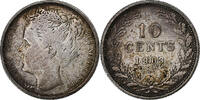 Niederlande 10 Cents Wilhelmina I, Silber, S, KM:135 -