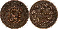 Luxemburg 2-1/2 Centimes William III, Utrecht, Bronze, SS, KM:21 -