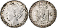 Niederlande Gulden Wilhelmina I, Rare, Silber, SS, KM:122.2 -