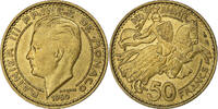Monaco 50 Francs, Cinquante Rainier III, Paris, Aluminum-Bronze, SS+ -