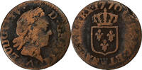 Frankreich 1770 W Louis XV, Liard à la vieille tête, Lille, Kupfer SGE+