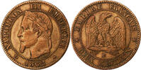 Frankreich 2 Centimes Napoleon III, Strasbourg, Bronze, S+, Gadoury:104 -