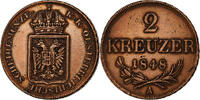 Österreich 2 Kreuzer Franz Joseph I, Vienna, Kupfer, SS, KM:2188 -