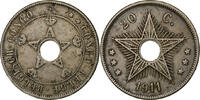 Belgisch-Kongo 20 Centimes Albert I, Kupfer-Nickel, SS, KM:19 -
