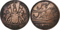 Britisch-Indien 20 Cash INDIA-BRITISH, MADRAS PRESIDENCY, Soho Mint, Kupfer, SS, KM:321 -