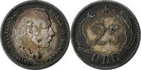 Dänemark 25 Öre Christian IX, Copenhagen, Silber, S+, KM:796.1 -