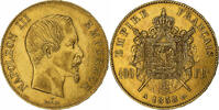 Frankreich 100 Francs 1858 A Napoleon III, Paris, Gold, SS+, Gadoury:1135