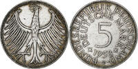 Bundesrepublik Deutschland 5 Mark Karlsruhe, Silber, SS, KM:112.1 -