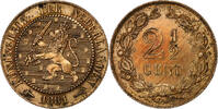Niederlande 2-1/2 Cent William III, Utrecht, Bronze, SS+, KM:108.1 -