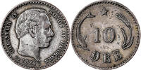 Dänemark 10 Öre Christian IX, Copenhagen, Silber, SS, KM:795.1 -