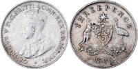 Australien Threepence George V, Melbourne, Silber, SS, KM:24 -