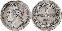 Belgien 5 Francs, 5 Frank Leopold I, Silber, S+, KM:3.2 -