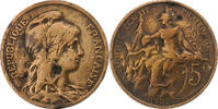 Frankreich 5 Centimes Dupuis, Paris, Bronze, S+, Gadoury:165, KM:842 -