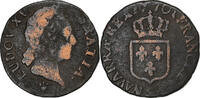 Frankreich 1/2 Sol à la vieille tête Louis XV, Reims, Kupfer, S -