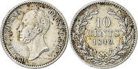Niederlande 10 Cents William II, Silber, S+, KM:75 -