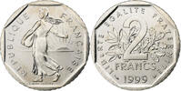 Frankreich 2 Francs Semeuse, Paris, BU, Nickel, STGL, Gadoury:547 -