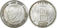 Belgien 250 Francs, 250 Frank Baudouin I, Silber, SS, KM:157.1 -