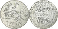 Frankreich 10 Euro Sempé Egalité, Paris, Silber, SS, Gadoury:EU718 -