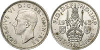 Großbritannien Shilling George VI, Silber, VZ, KM:854 -