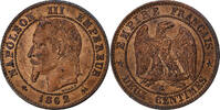 Frankreich 2 Centimes Napoleon III, Bordeaux, Bronze, VZ, Gadoury:104 -